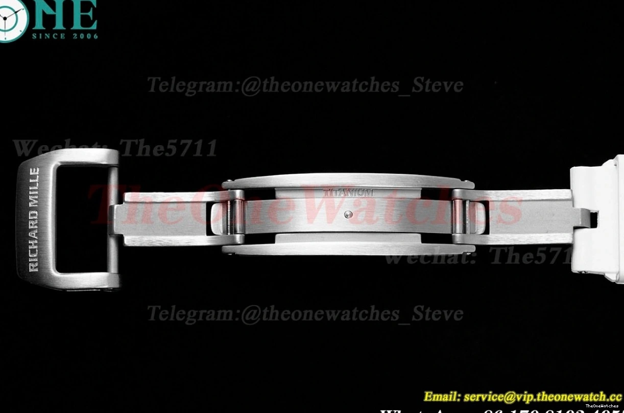 on Dragon Rubber Strap Tourb RM51 RMF Tiger Dial White 0116